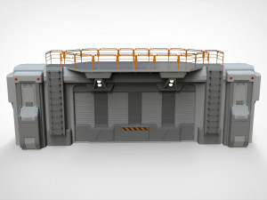 Sci fi door 4 3D Model