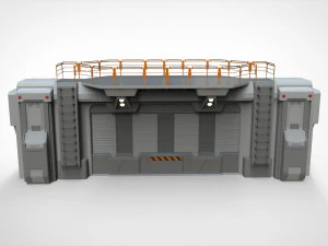 Sci fi door 4 3D Model