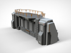 Sci fi door 4 3D Model