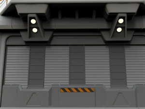 Sci fi door 4 3D Model