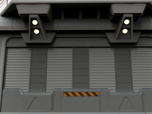 Sci fi door 4 3D Model