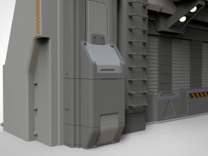 Sci fi door 4 3D Model
