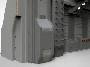 Sci fi door 4 3D Model