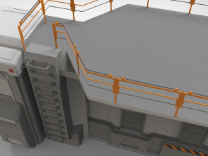 Sci fi door 4 3D Model