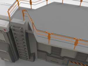 Sci fi door 4 3D Model