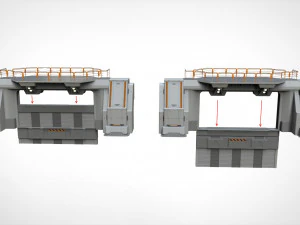 Sci fi door 4 3D Model