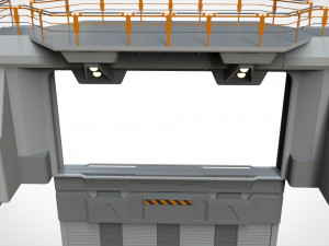 Sci fi door 4 3D Model