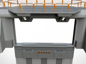 Sci fi door 4 3D Model