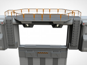 Sci fi door 4 3D Model