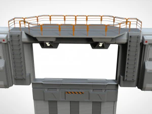 Sci fi door 4 3D Model