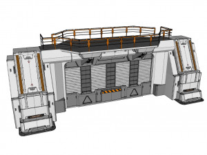 Sci fi door 4 3D Model