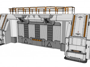 Sci fi door 4 3D Model