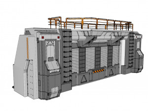 Sci fi door 4 3D Model
