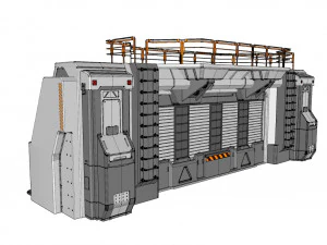 Sci fi door 4 3D Model