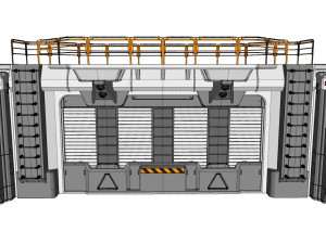 Sci fi door 4 3D Model