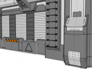Sci fi door 4 3D Model