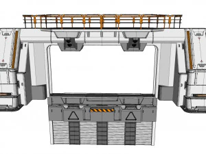 Sci fi door 4 3D Model