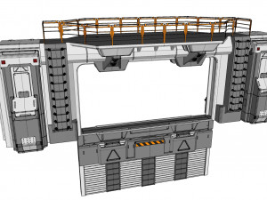 Sci fi door 4 3D Model