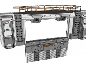 Sci fi door 4 3D Model