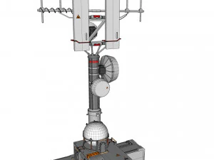 Научно-фантастическая антенна 16 3D Модель