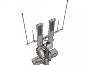 Научно-фантастическая антенна 16 3D Модель