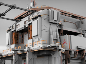 Sci-fi architecture 8 3D मॉडल