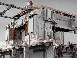 Bilim kurgu mimarisi 8 3D Model