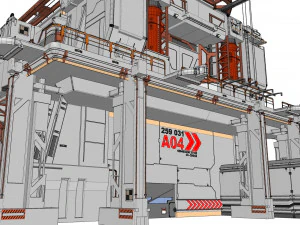 Bilim kurgu mimarisi 8 3D Model