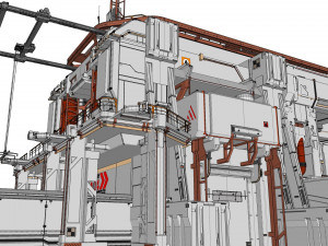 Sci-fi architecture 8 3D मॉडल