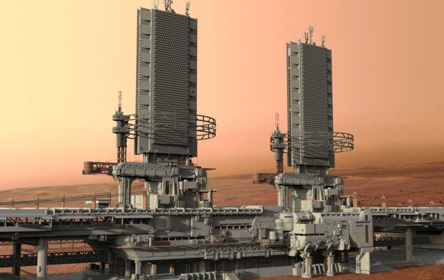 The missile attack warning system 3D Model .c4d .max .obj .3ds .fbx .stl .blend 