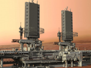 The missile attack warning system 3D मॉडल