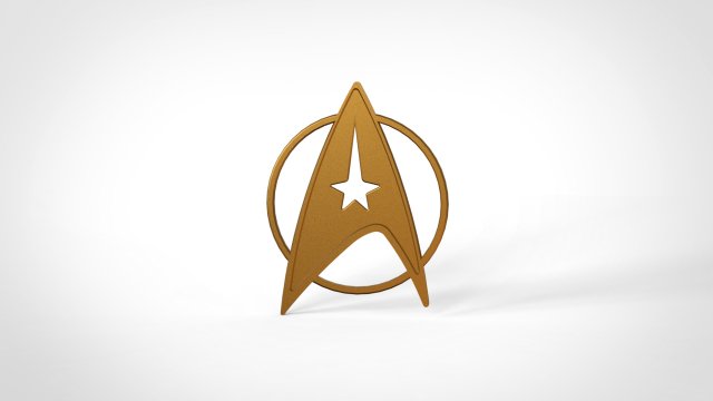 star trek logo 3D Model .c4d .max .obj .3ds .fbx .lwo .lw .lws