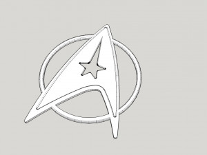 Star trek logo 3D मॉडल