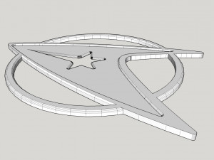 Star trek logo 3D मॉडल