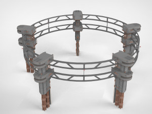 Sci-fi architecture elements collection 7 3D 模型