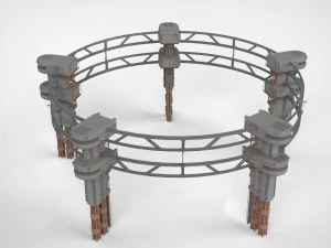 Sci-fi architecture elements collection 7 3D Model