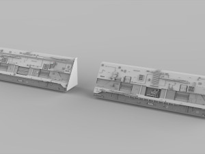 Sci-fi architecture elements collection 7 3D 模型