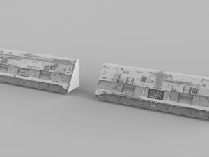 Sci-fi architecture elements collection 7 3D Model
