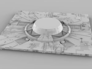 Sci-fi architecture elements collection 7 3D Model