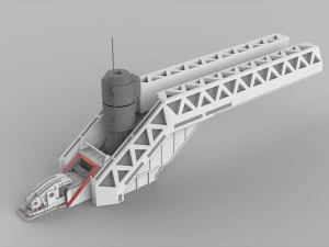 Sci-fi architecture elements collection 7 3D Model