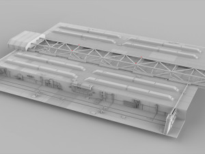 Sci-fi architecture elements collection 7 3D 模型
