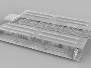 Sci-fi architecture elements collection 7 3D Model