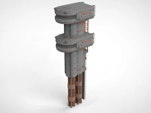 Sci-fi architecture elements collection 7 3D Model