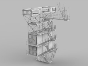 Sci-fi architecture elements collection 7 3D 模型