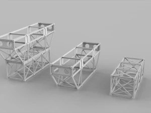 Sci-fi architecture elements collection 7 3D Model