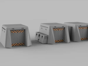 Sci-fi architecture elements collection 7 3D Model