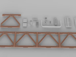 Sci-fi architecture elements collection 7 3D Model