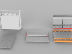 Sci-fi architecture elements collection 7 3D Model