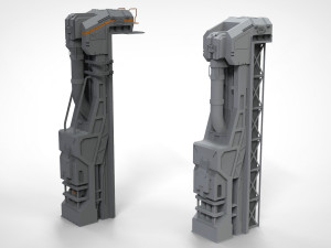 Sci-fi architecture elements collection 13 3D 模型