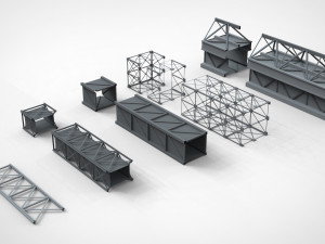 Sci-fi architecture elements collection 13 3D 模型
